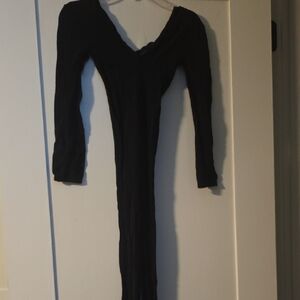Elegant Black Long Sleeve Body Stocking